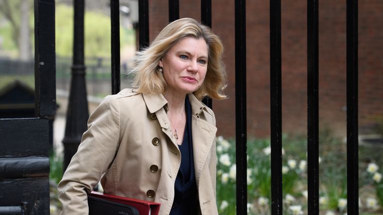 Education Secretary Justine Greening arrives at number 10, Downing Street