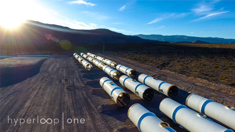 Hyperloop One&#39;s test track in the Nevada desert