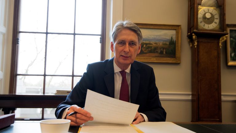 Chancellor Philip Hammond prepares for the Budget