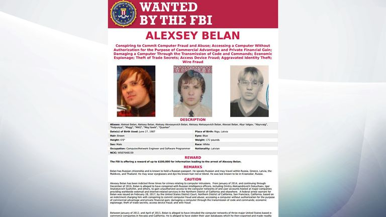 Alexsey Belan FBI poster