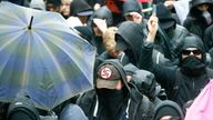 Alternative for Germany (AFD) supporters convene in the centre of Cologne