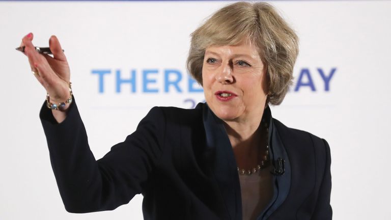 Theresa May launches her Conservative party leadership campaign in Birmingham