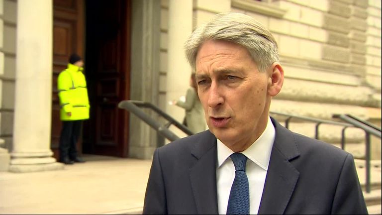 Chancellor Philip Hammond responds to GDP figures