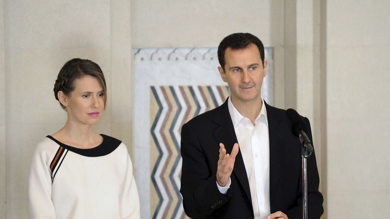 Bashar al Assad and his wife Asma
