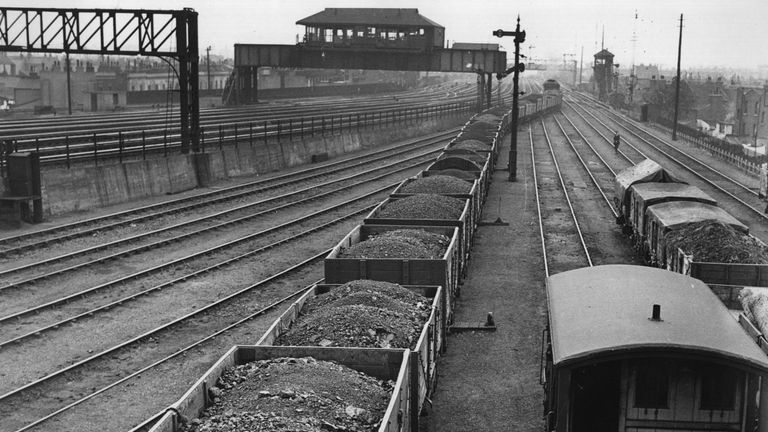 Coal wagons at Nine Elms Station