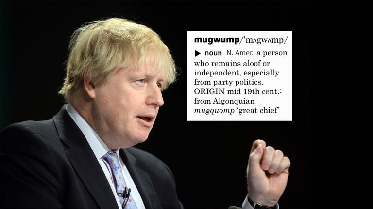 Boris Johnson described Jeremy Corbyn as a mugwump