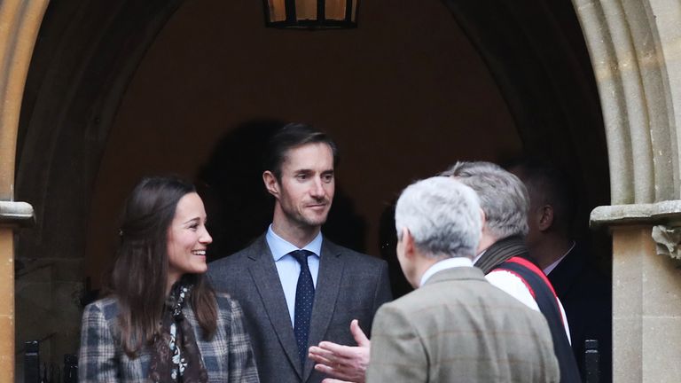 Pippa Middleton and James Matthews attended church together on Christmas Day last year