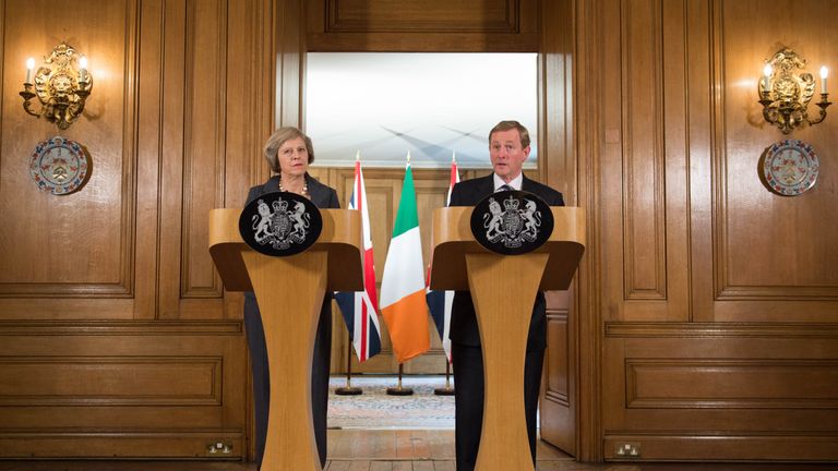 Theresa May and Enda Kenny hold a joint news conference at 10 Downing Street