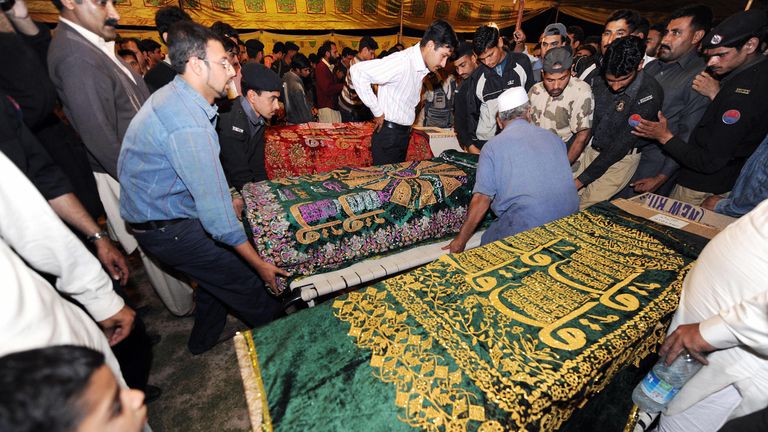 Victims of an ambush on the Sri Lankan cricket team in Lahore in 2009