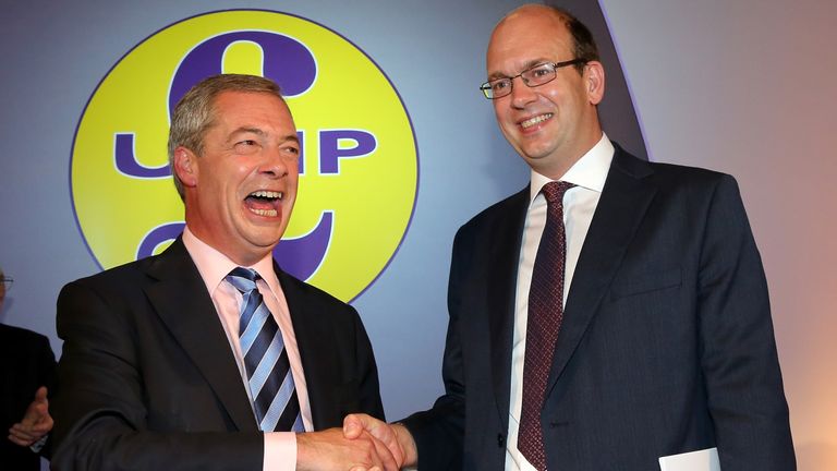 Mark Reckless with Nigel Farage after leaving the Conservatives in 2014