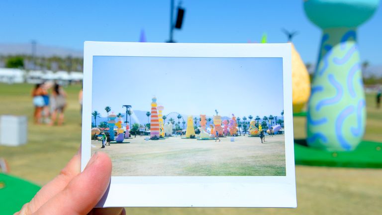 A photograph of a Polaroid of an art installation: Meta or just lame?
