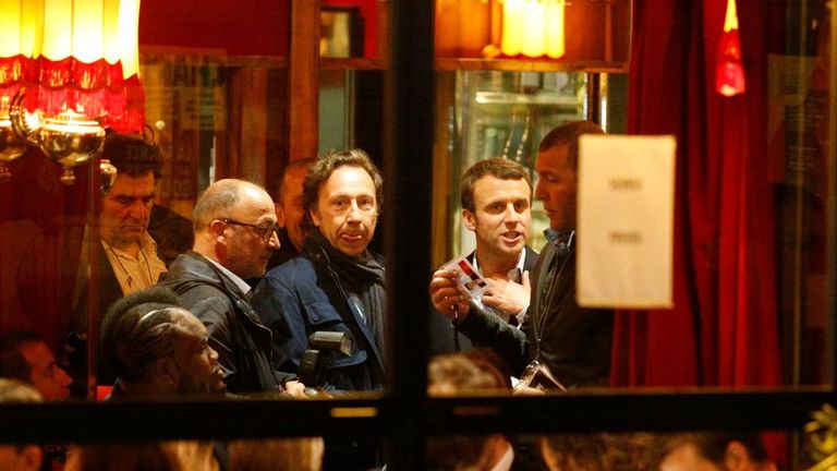 Emmanuel Macron celebrated his success at one of his favourite restaurants