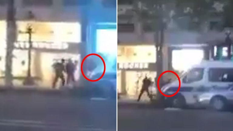 Police apprehend the gunman