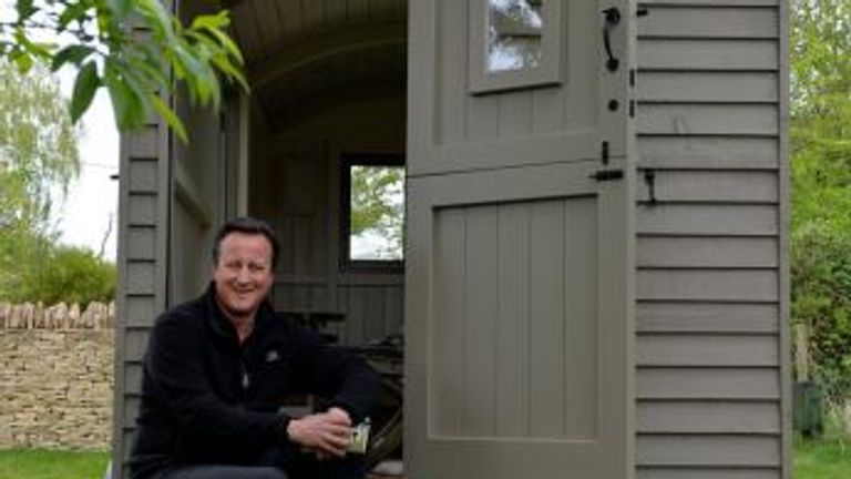 David Cameron had wanted the hut to write a book