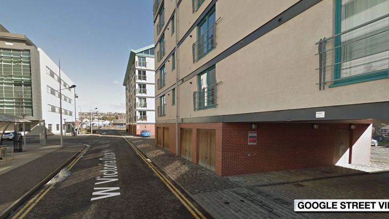 West Victoria Dock Road, Dundee, where Carly Mackie parked