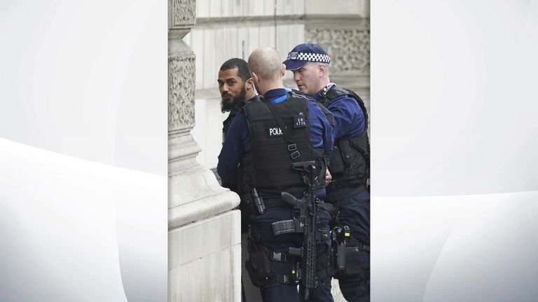 Police arrested Khalid Mohammed Omar Ali close to Downing Street