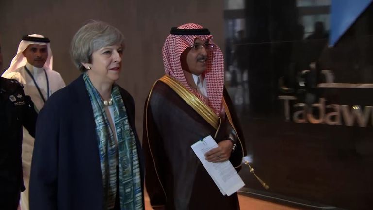 Theresa May seeks to strengthen ties and increase trade with Saudi Arabia, as its spends heavily on an ongoing war in Yemen