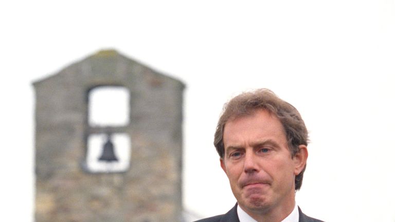 Prime Minister Tony Blair addresses the nation following the news of the death of Diana, Princess of Wales