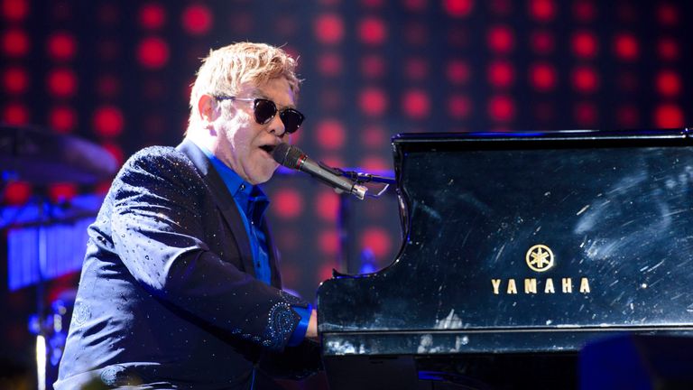 Elton John performs at the Hyde Park concert on 11 September last year