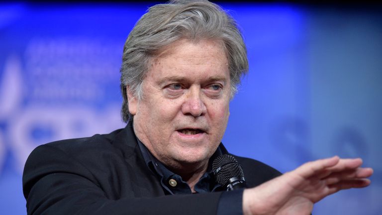 Mr Bannon was previously the head of right-wing website Breitbart News