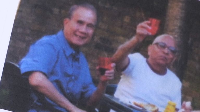 Choi Yip (L) jumped to his death from a burning flat after fire crews took 13 minutes to arrive