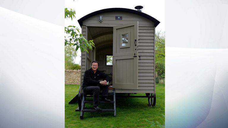 David Cameron is to use the new hut to write a book