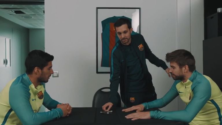 Dynamo entertains Barcelona  stars Luis Suarez and Gerard Pique 