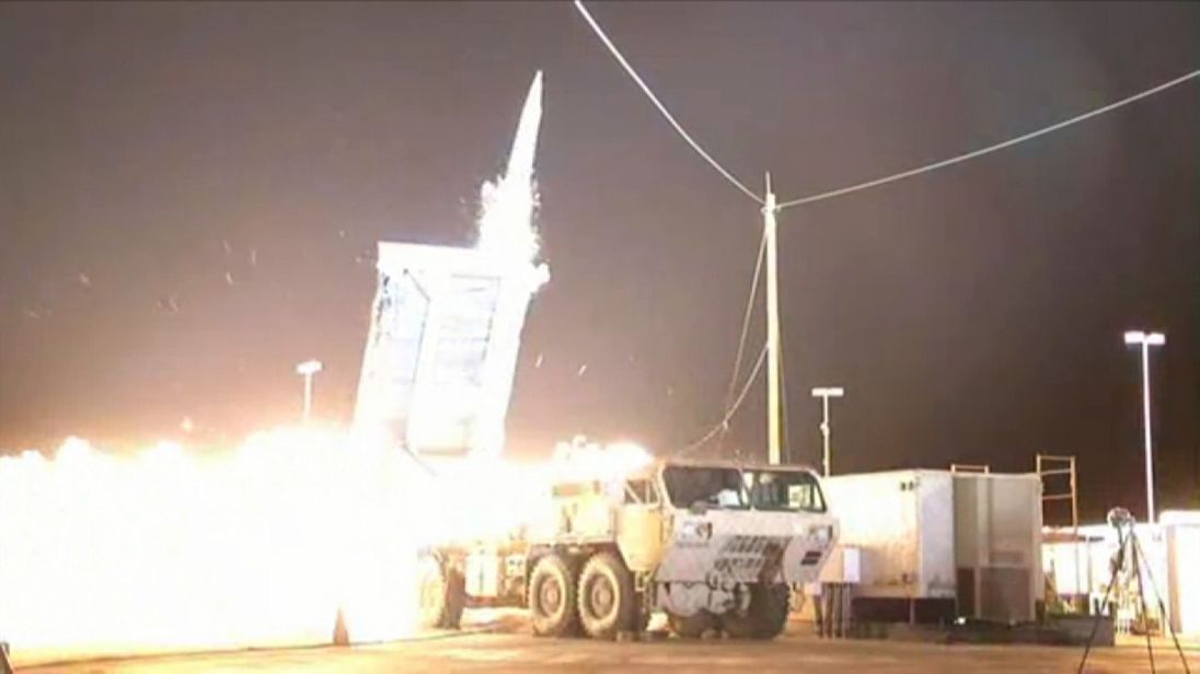 A test firing of the THAAD missile defence system