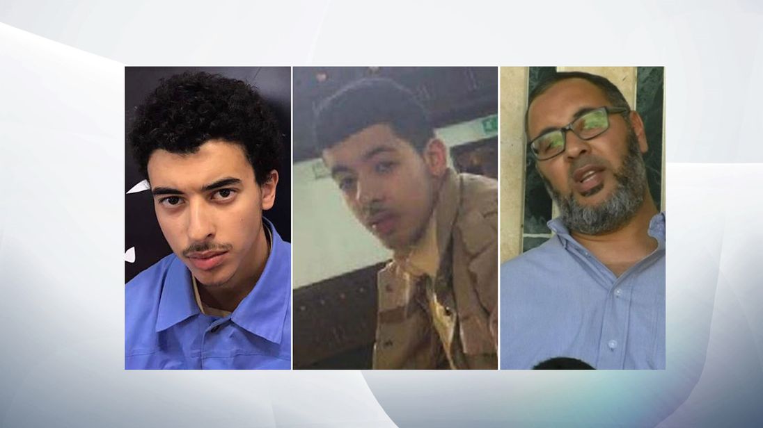 Hashem Abedi, Salman Abedi and Ramadan Abedi (L-R)