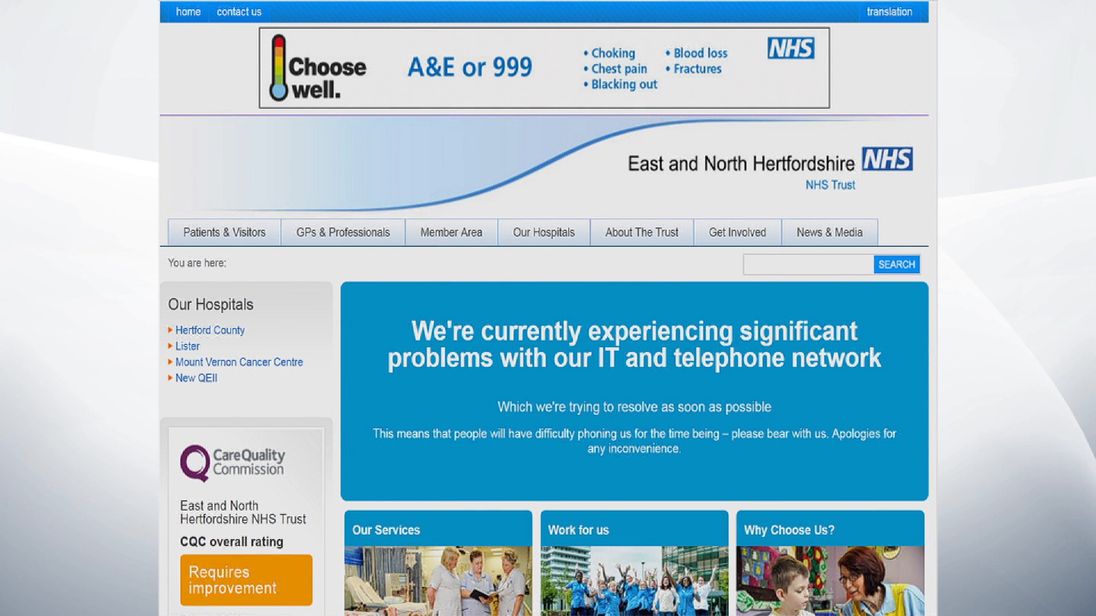 Ransomware attack hits NHS hospitals