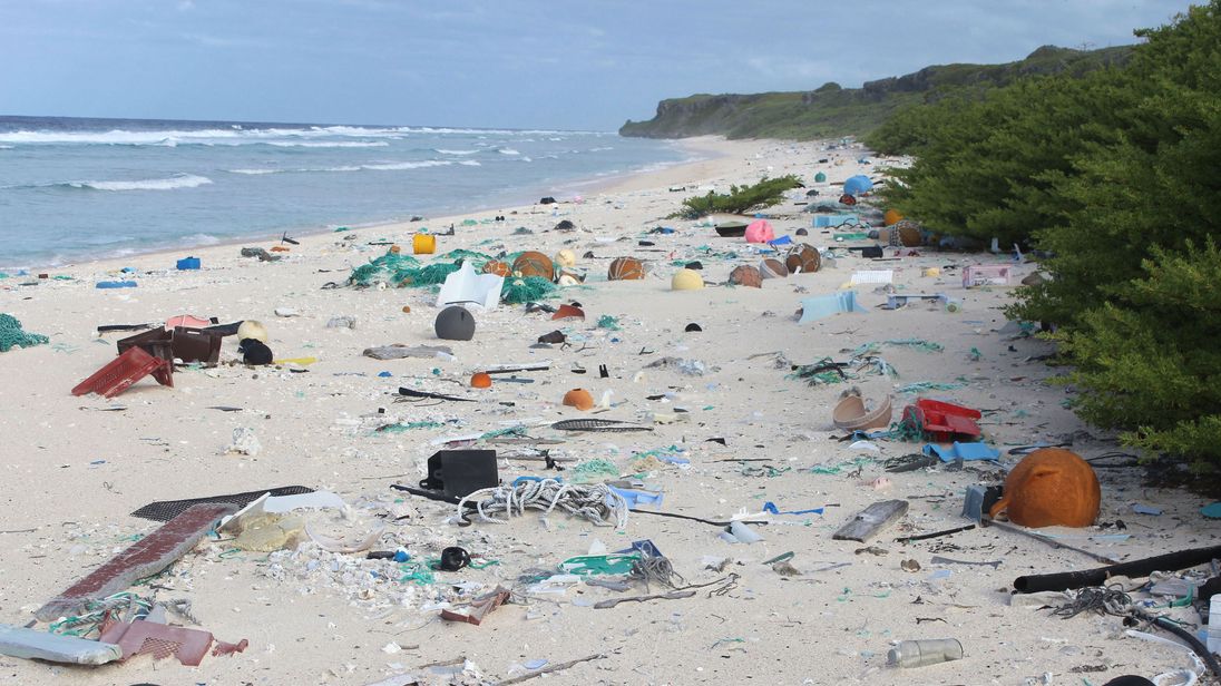 British island's beaches littered with 37 million pieces of plastic