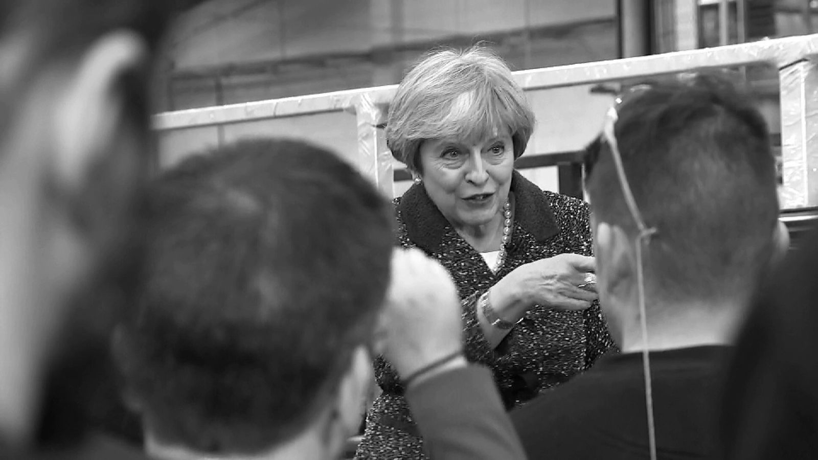 Theresa May makes her point during the election campaign