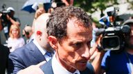 Anthony Weiner leaves court on Friday