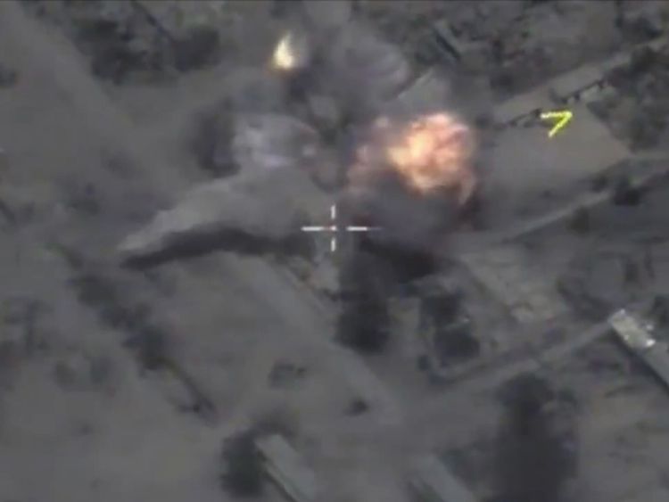 
Russian missile strikes on Islamic State in Syria