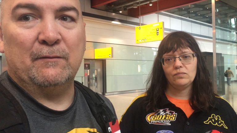 Daniel and Karen Martin have been stuck in Heathrow airport for three days