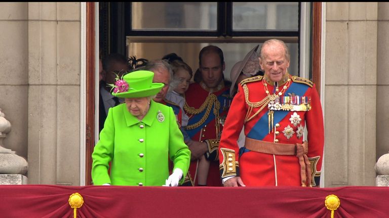 Queen and Prince Philip during Her Majesty&#39;s 90th birthday celebrations
