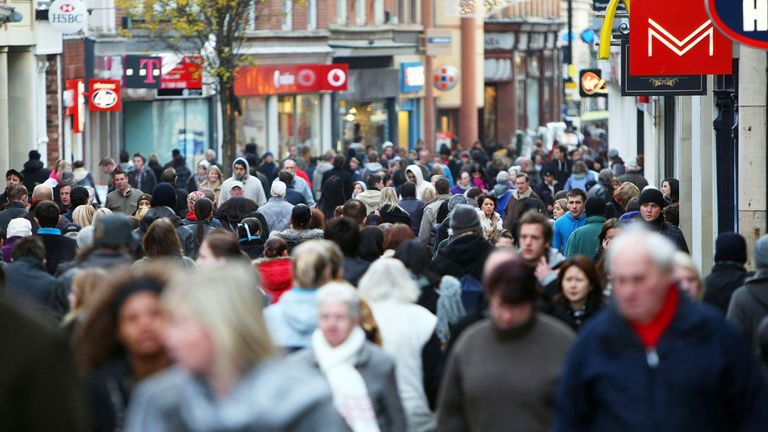 Christmas shoppers pack the streets of Nottingham 