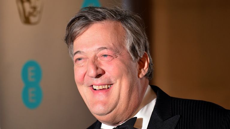 Stephen Fry attending the after show party for the EE British Academy Film Awards at the Grosvenor House Hotel in central London