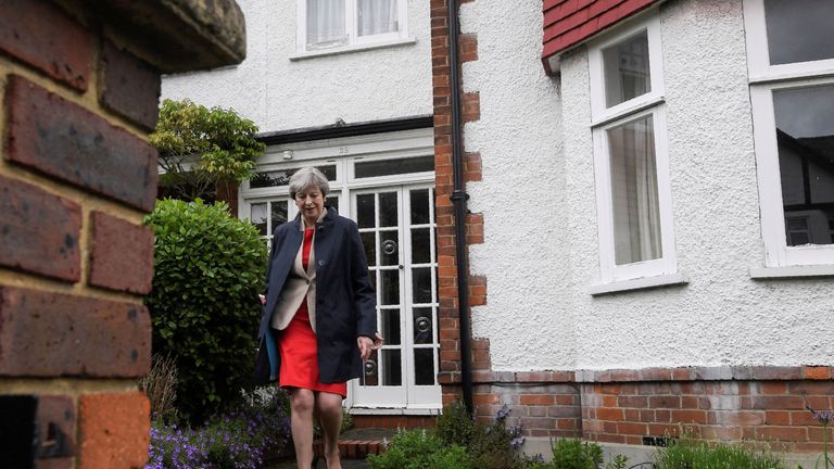Theresa May goes canvassing door to door in Ealing