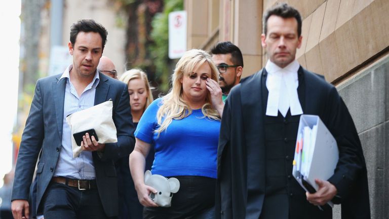 MELBOURNE, AUSTRALIA - MAY 24: Actor Rebel Wilson leaves the Melbourne Supreme Court on May 24, 2017 in Melbourne, Australia. Rebel Wilson is suing Bauer Media, the publisher of Women&#39;s Day, over a series of articles she alleges portrayed her as a serial liar and cost her movie roles in Hollywood. The trial before a jury is expected to last three weeks. (Photo by Michael Dodge/Getty Images)
