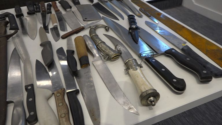 Scotland Yard has seized a record 300 knives in one week