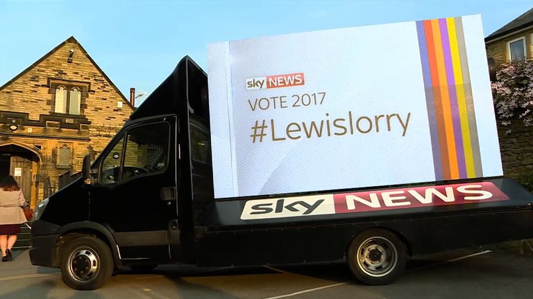 Sky&#39;s #LewisLorry is meeting voters from across the UK during the campaign