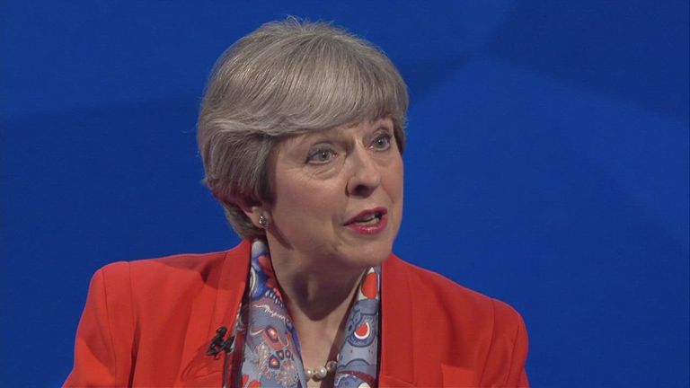 Mrs May is asked about recent U-turns