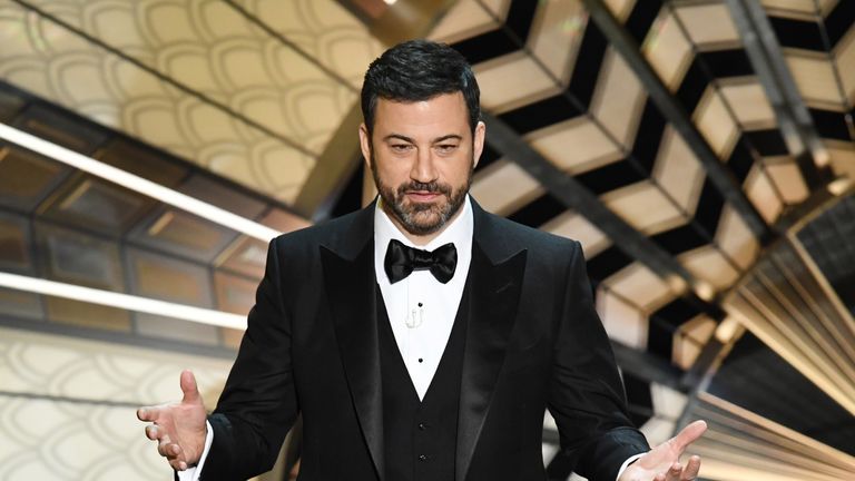 Jimmy Kimmel onstage during the 89th Annual Academy Awards 