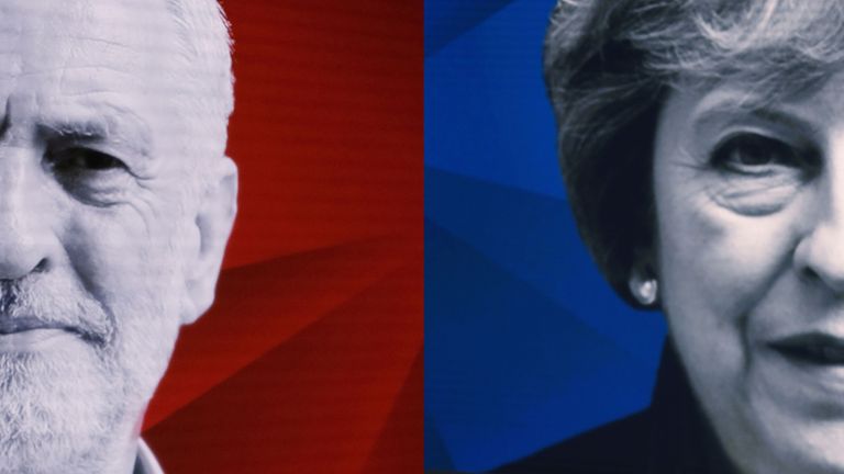 Theresa May and Jeremy Corbyn 