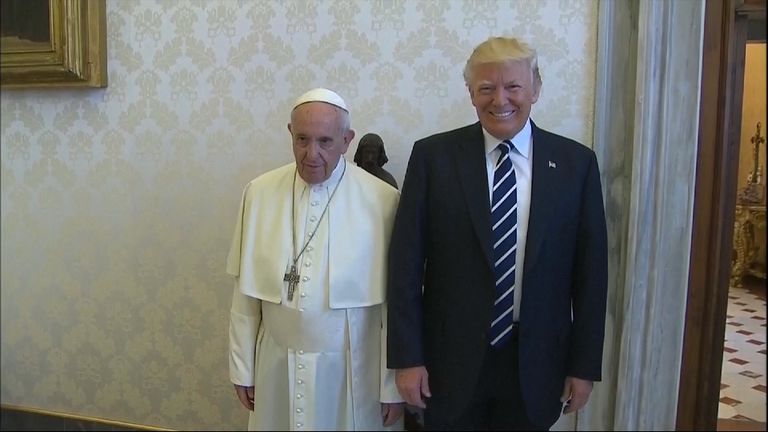Pope Francis and Donald Trump meet in the Vatican