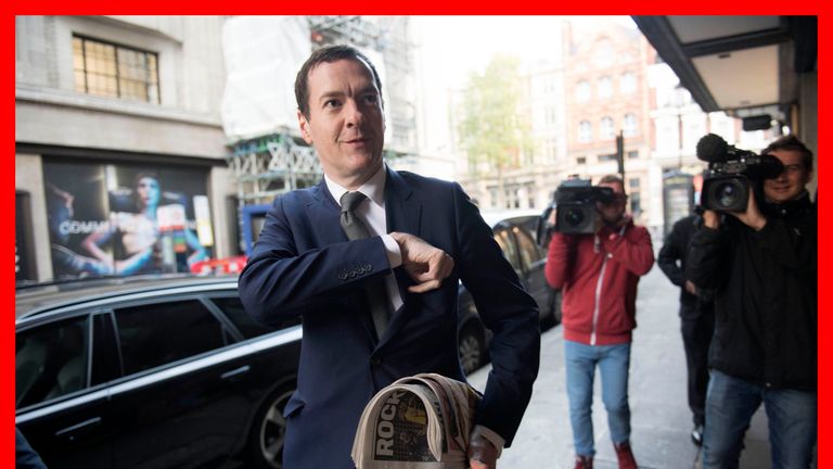 George Osborne arrives for his first day in the editor&#39;s chair at the Evening Standard