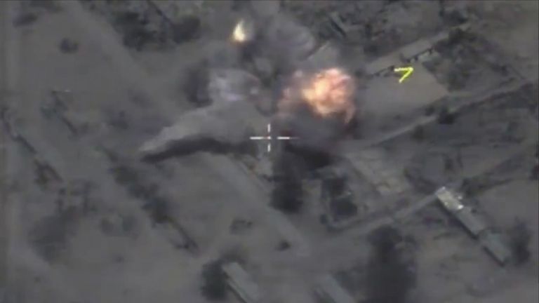 
Russian missile strikes on Islamic State in Syria