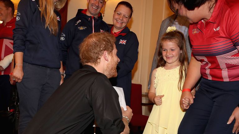 Maya Turner gave the thank you letter to Prince Harry at an Invictus Games event