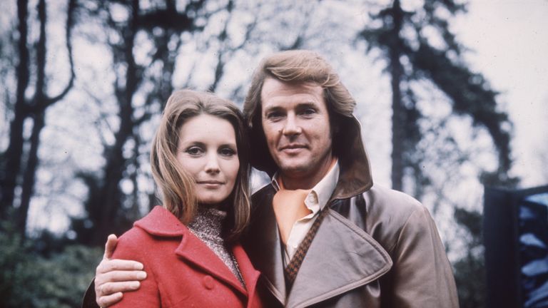 1972: Roger Moore sports a coiffured hairdo as Lord Brett Sinclair in the 70s television series &#39;The Persuaders&#39;